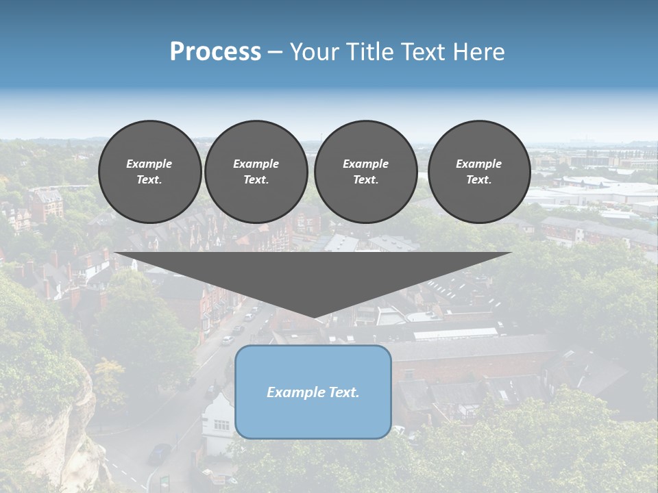 An Aerial View Of A Town With Lots Of Trees PowerPoint Template
