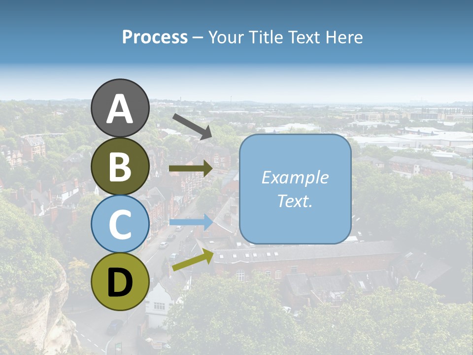 An Aerial View Of A Town With Lots Of Trees PowerPoint Template