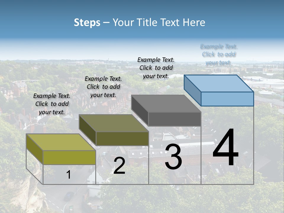 An Aerial View Of A Town With Lots Of Trees PowerPoint Template