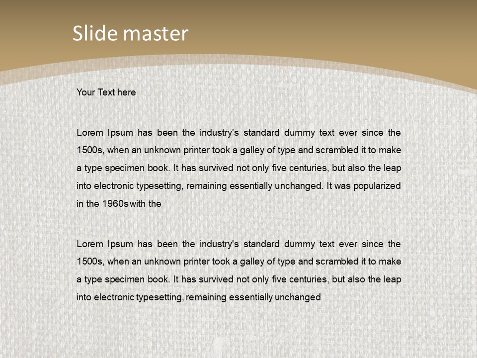 Burlap Texture Design PowerPoint Template