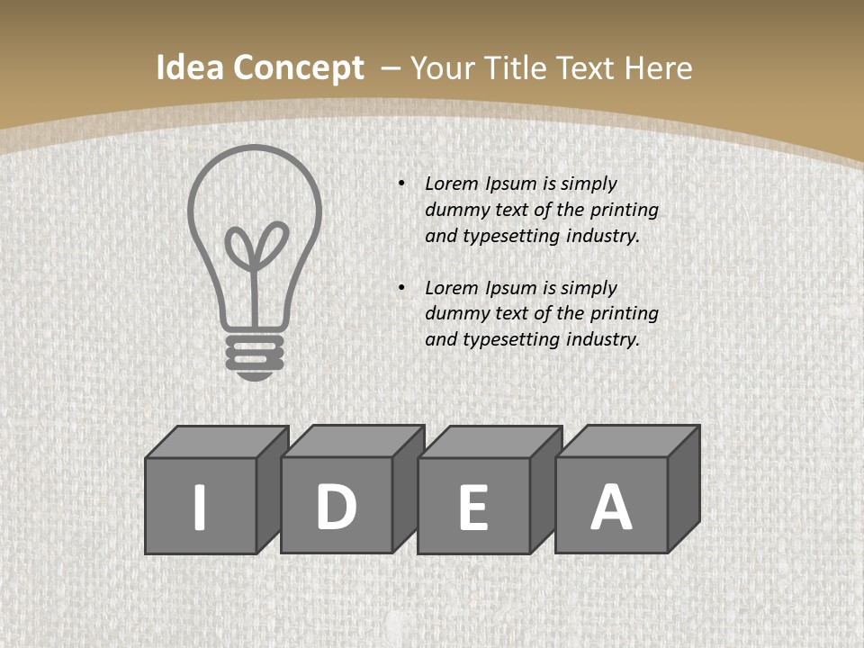 Burlap Texture Design PowerPoint Template