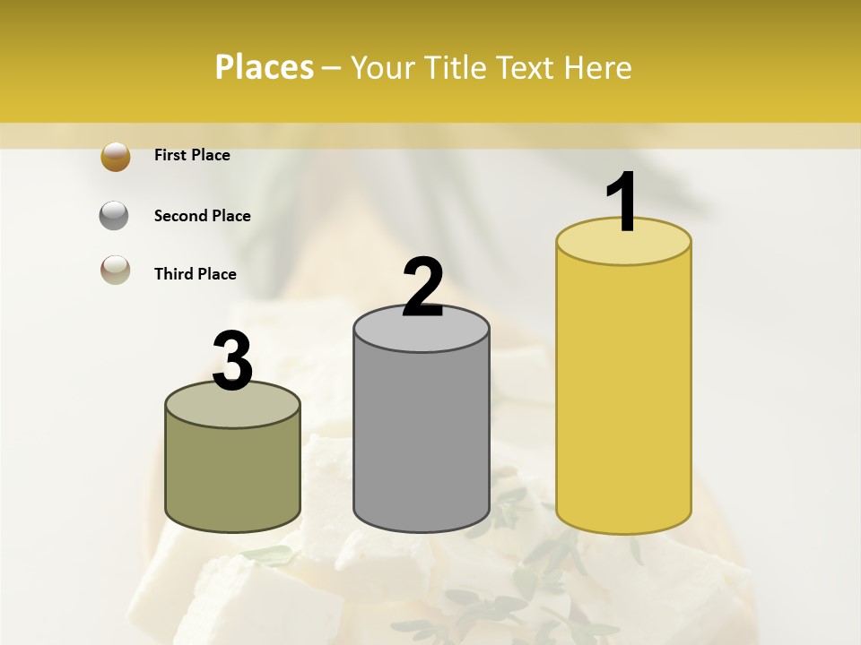 Diced Dairy Greek Cuisine PowerPoint Template