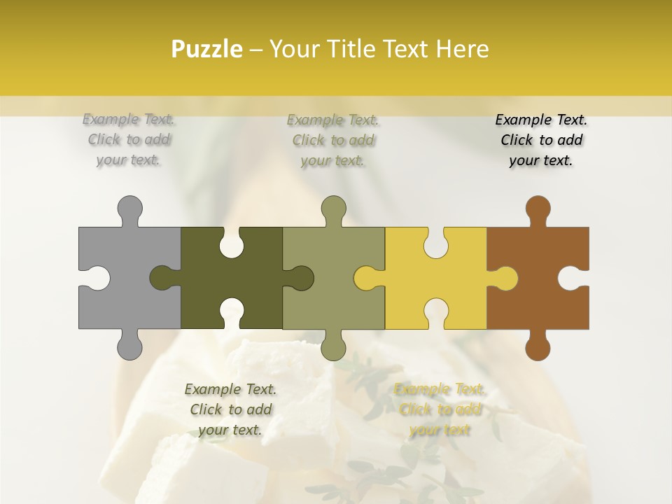 Diced Dairy Greek Cuisine PowerPoint Template