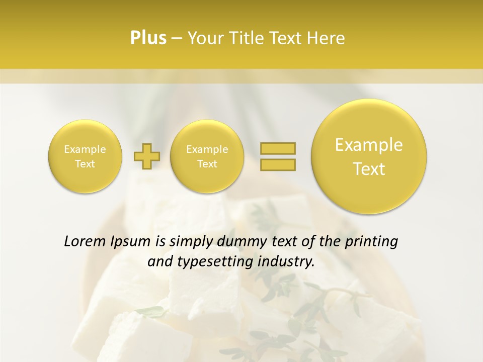 Diced Dairy Greek Cuisine PowerPoint Template