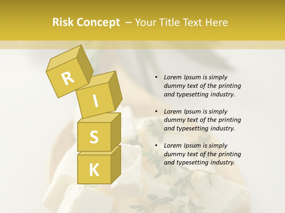 Diced Dairy Greek Cuisine PowerPoint Template