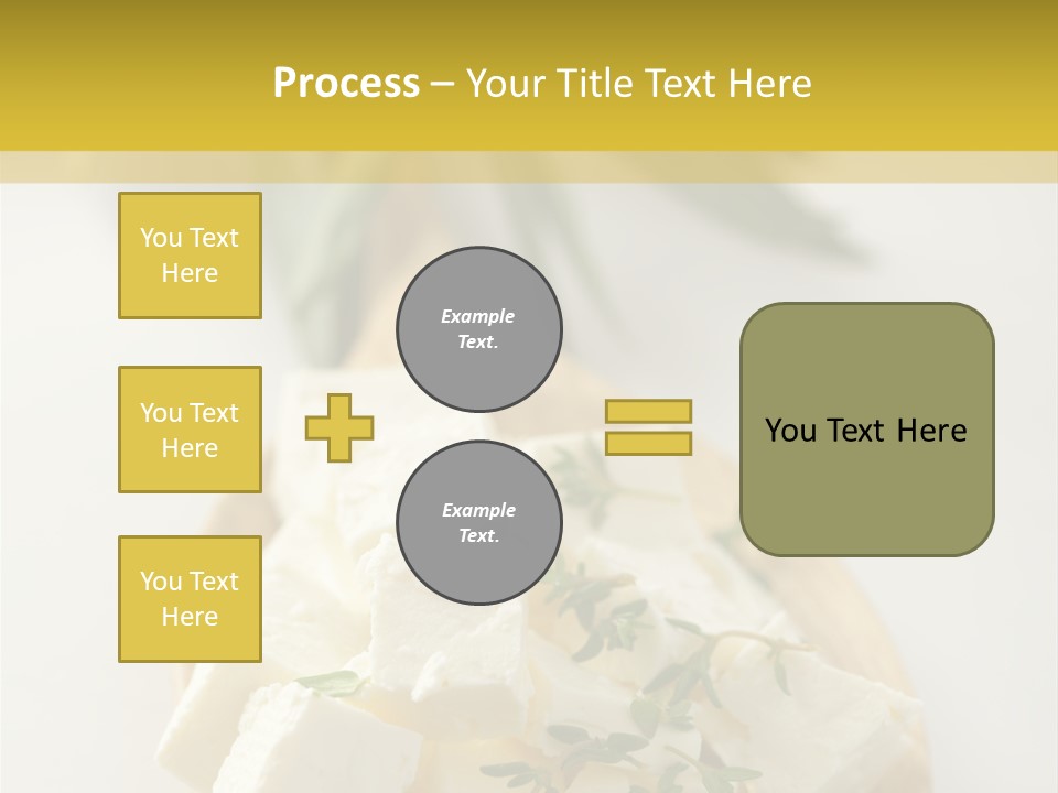 Diced Dairy Greek Cuisine PowerPoint Template