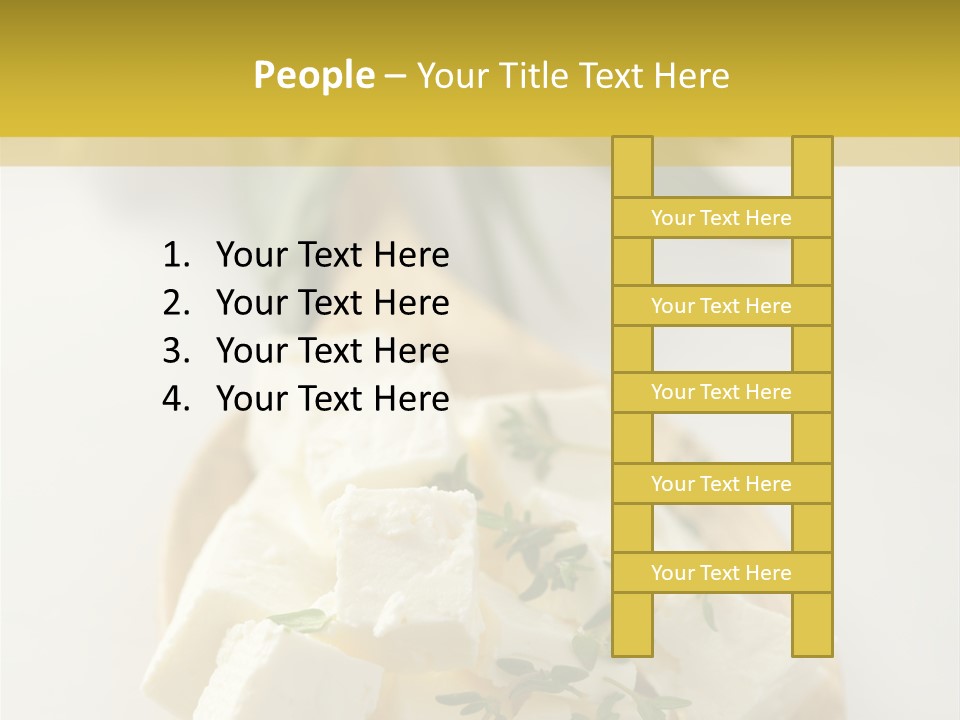 Diced Dairy Greek Cuisine PowerPoint Template