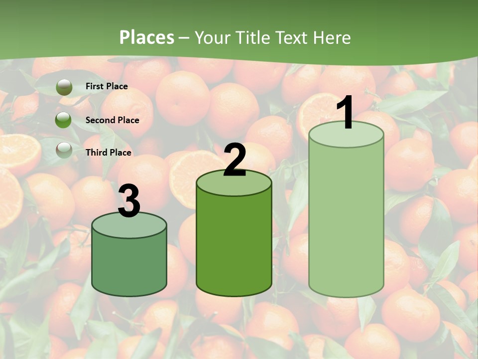 Nature Mandarin Vegetarian PowerPoint Template