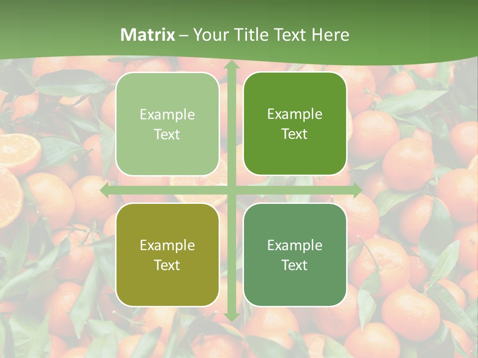 Nature Mandarin Vegetarian PowerPoint Template