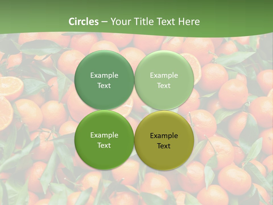 Nature Mandarin Vegetarian PowerPoint Template
