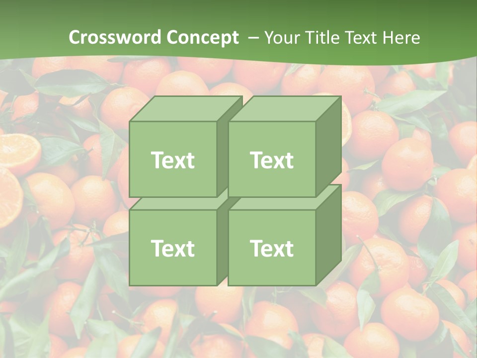 Nature Mandarin Vegetarian PowerPoint Template