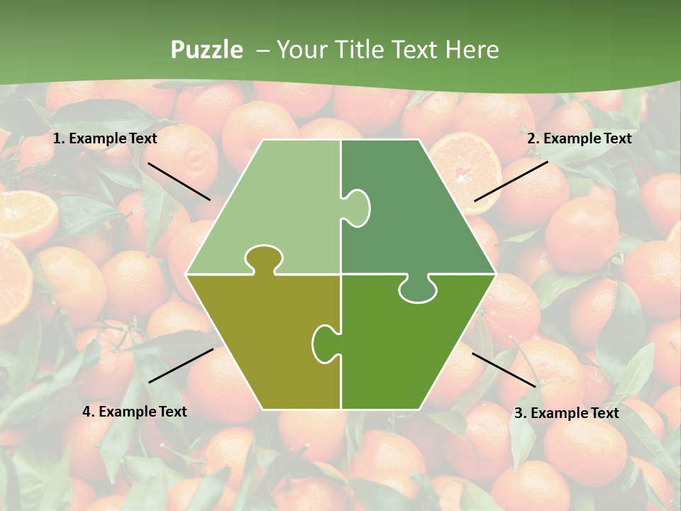 Nature Mandarin Vegetarian PowerPoint Template
