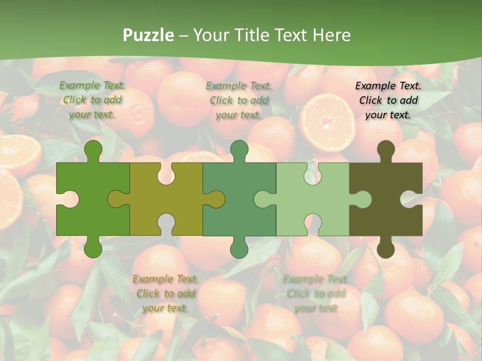 Nature Mandarin Vegetarian PowerPoint Template