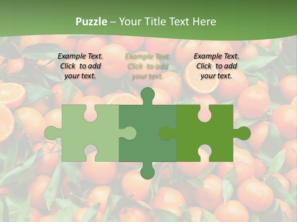 Nature Mandarin Vegetarian PowerPoint Template