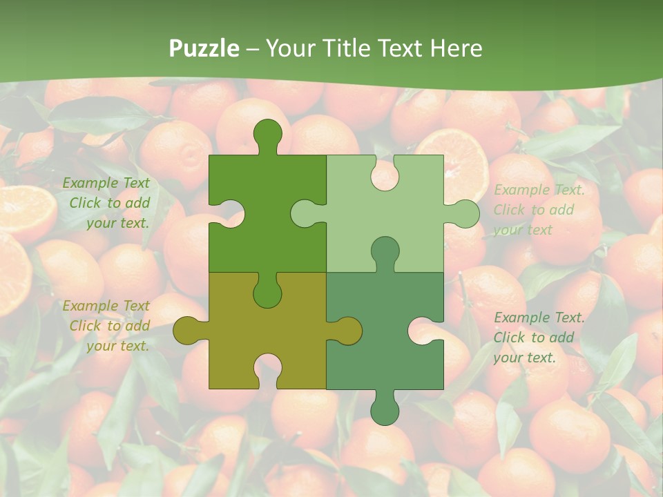 Nature Mandarin Vegetarian PowerPoint Template