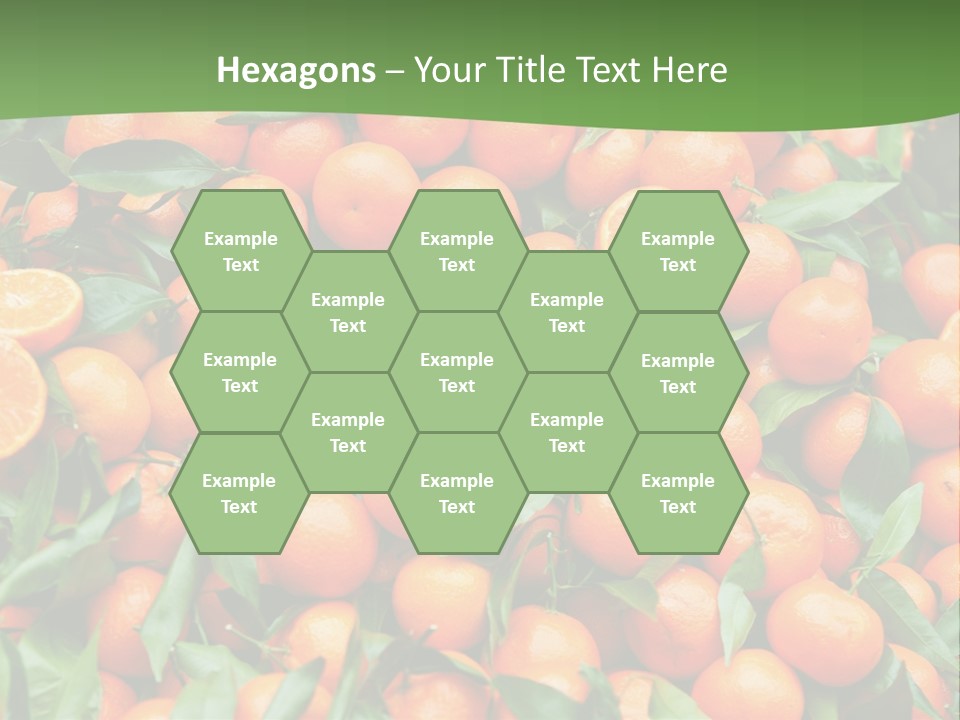 Nature Mandarin Vegetarian PowerPoint Template