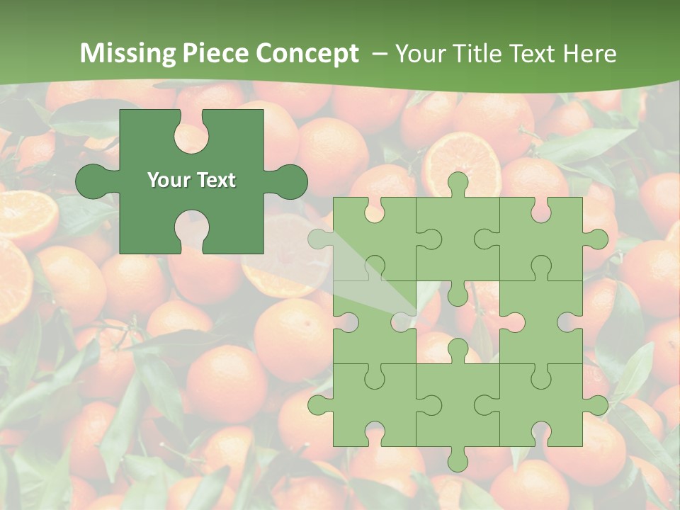 Nature Mandarin Vegetarian PowerPoint Template