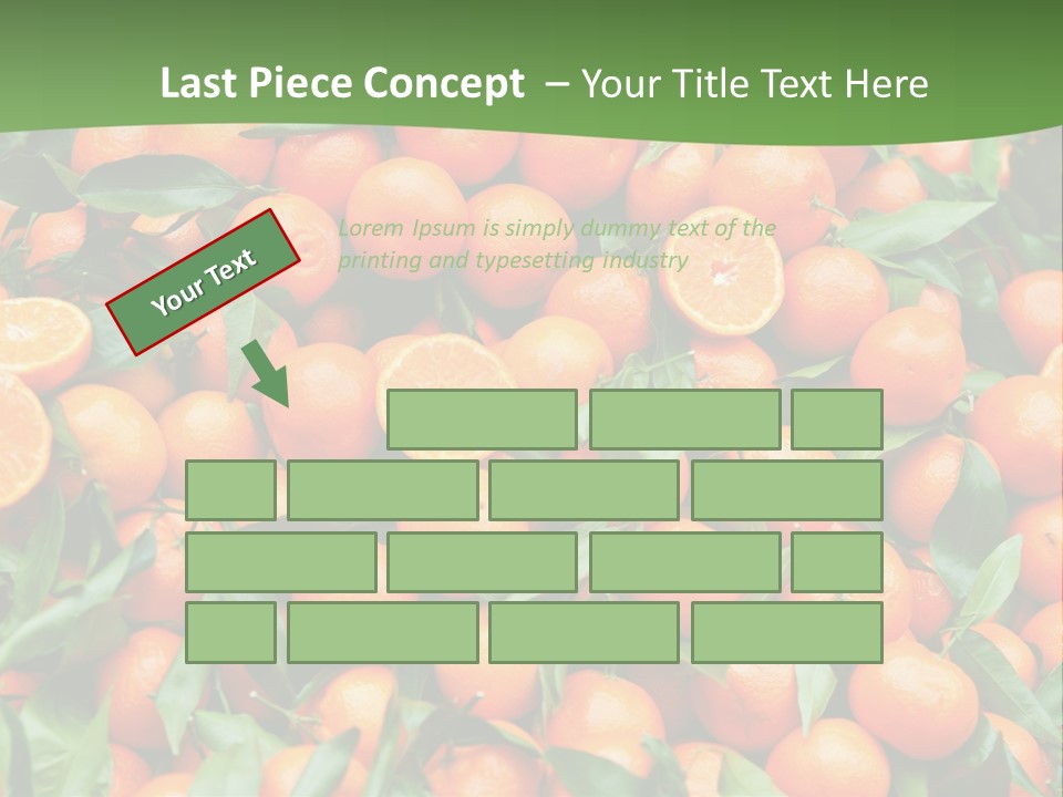 Nature Mandarin Vegetarian PowerPoint Template