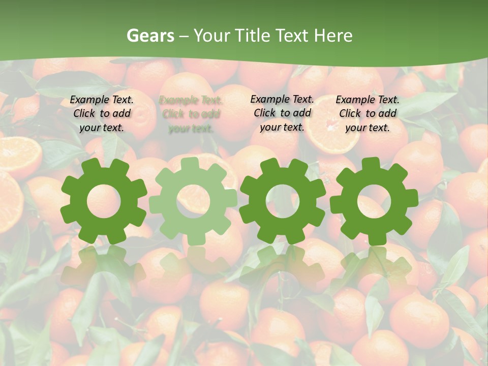 Nature Mandarin Vegetarian PowerPoint Template