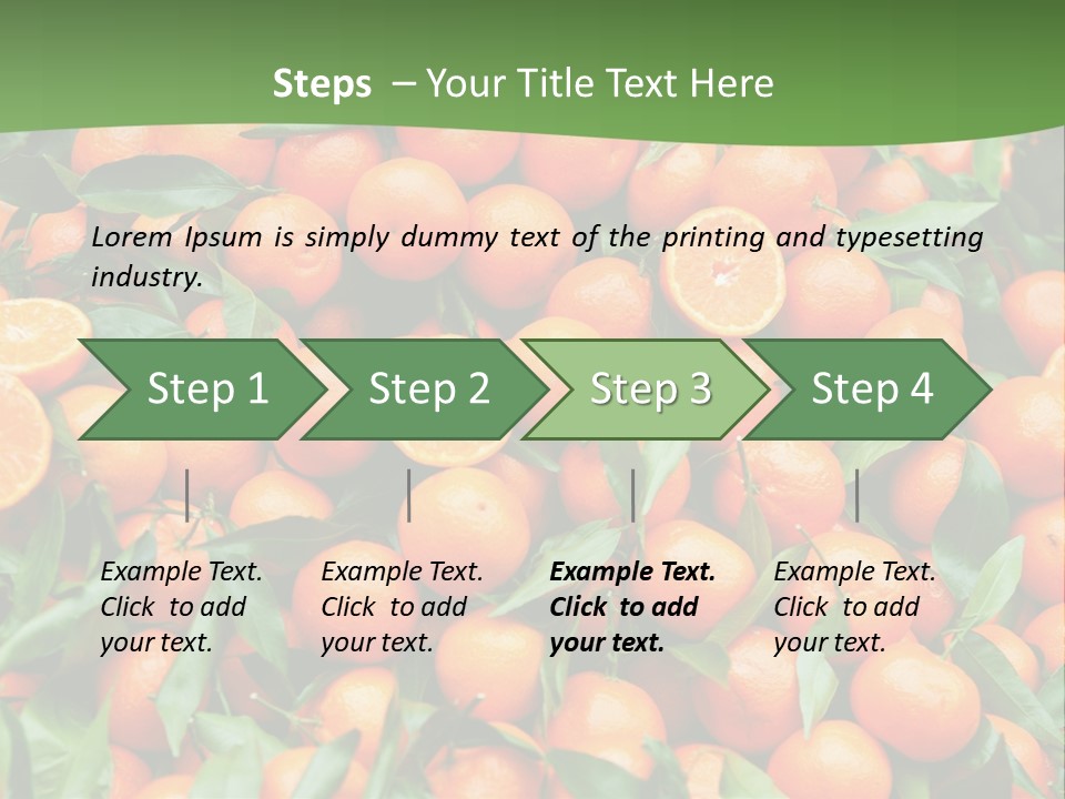 Nature Mandarin Vegetarian PowerPoint Template