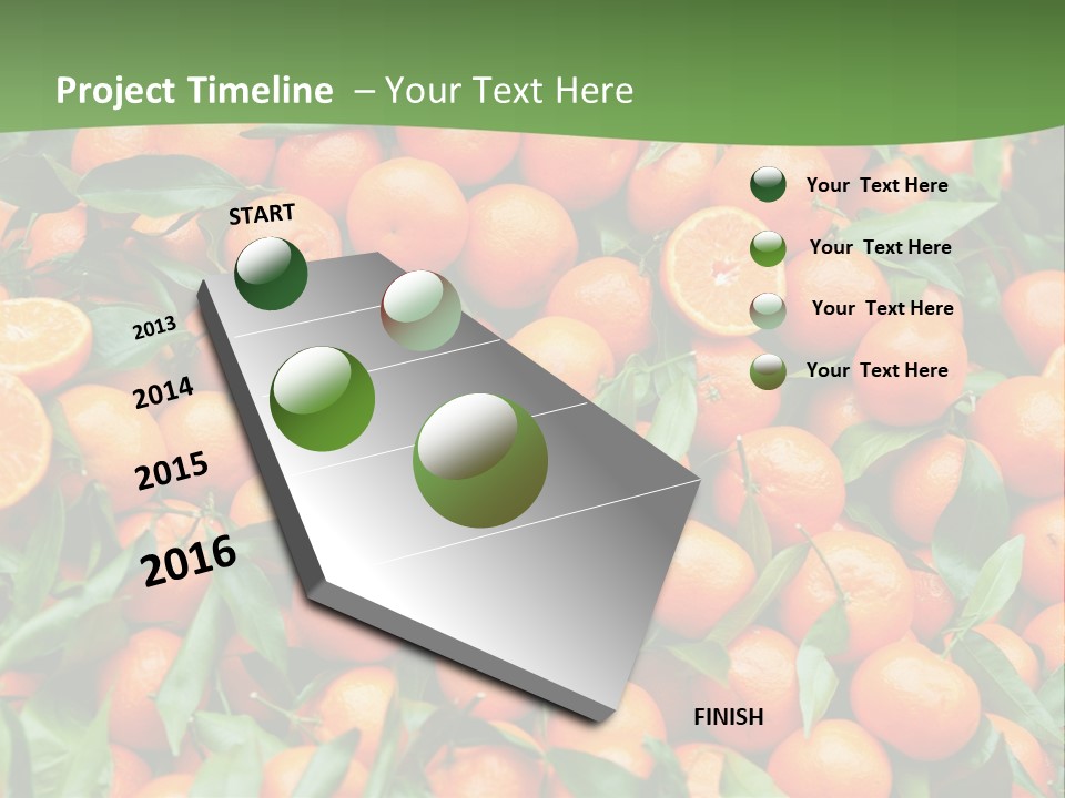 Nature Mandarin Vegetarian PowerPoint Template