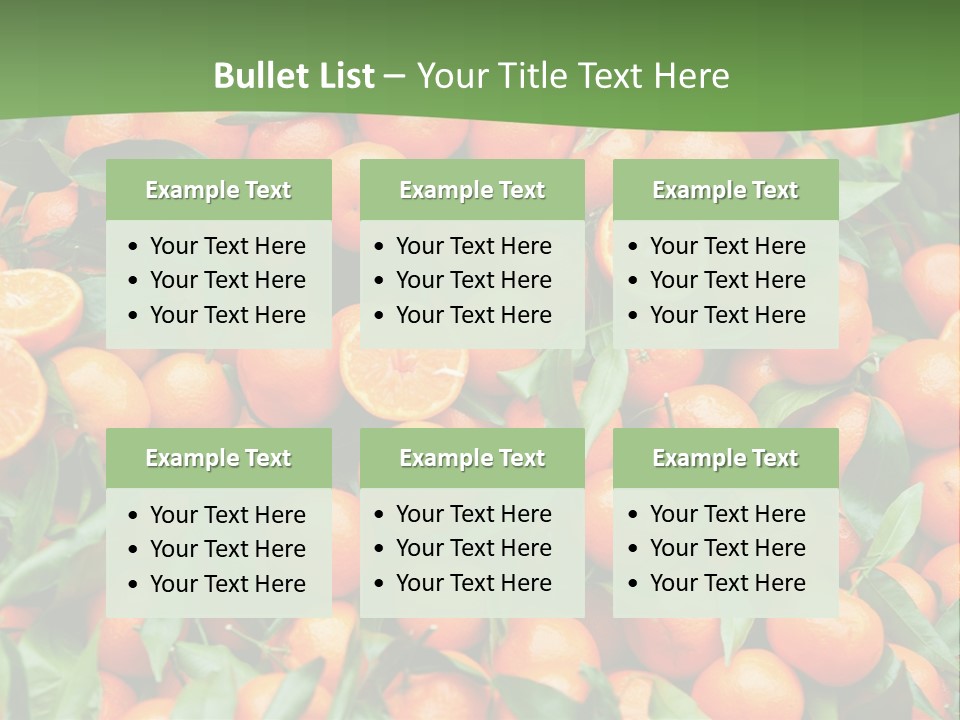 Nature Mandarin Vegetarian PowerPoint Template
