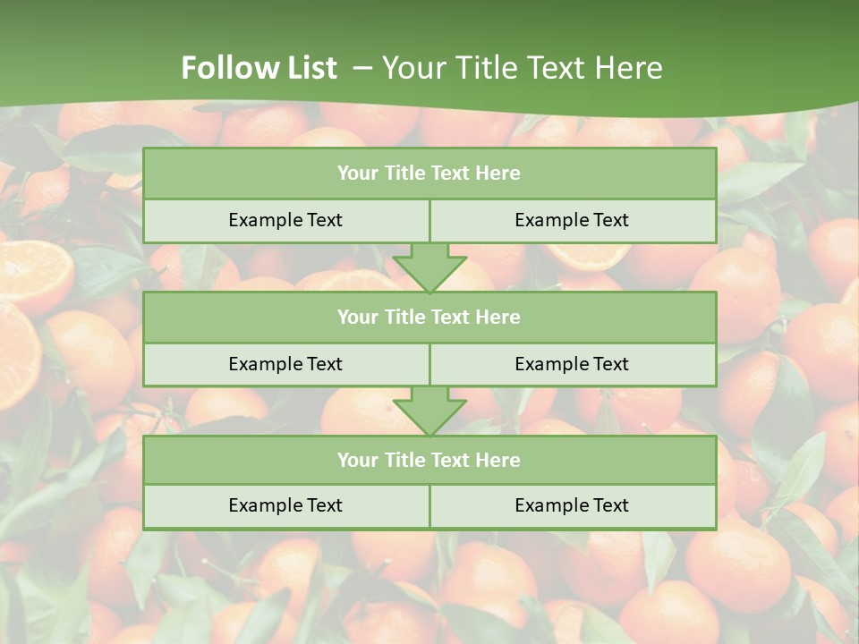Nature Mandarin Vegetarian PowerPoint Template