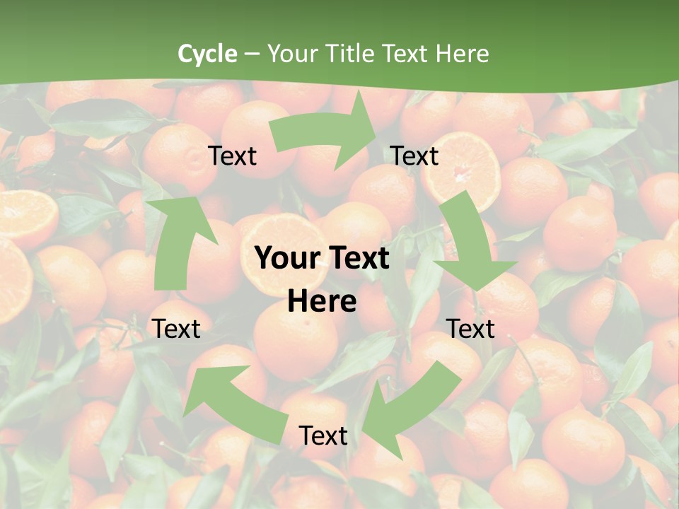 Nature Mandarin Vegetarian PowerPoint Template