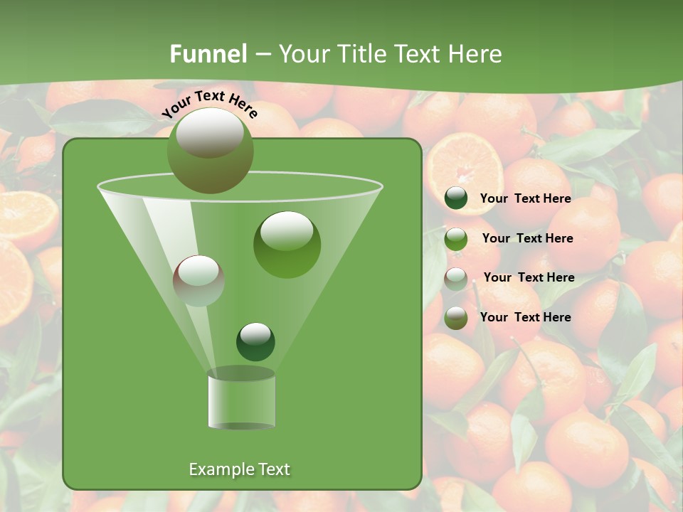 Nature Mandarin Vegetarian PowerPoint Template
