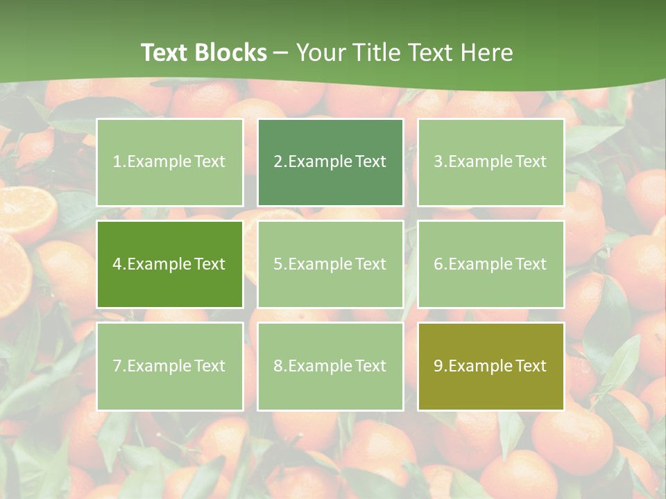 Nature Mandarin Vegetarian PowerPoint Template