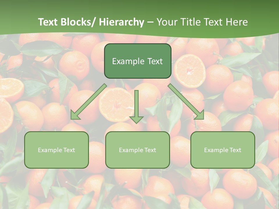 Nature Mandarin Vegetarian PowerPoint Template