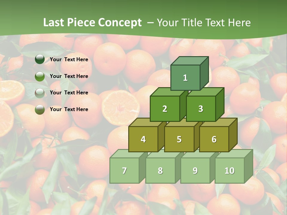 Nature Mandarin Vegetarian PowerPoint Template