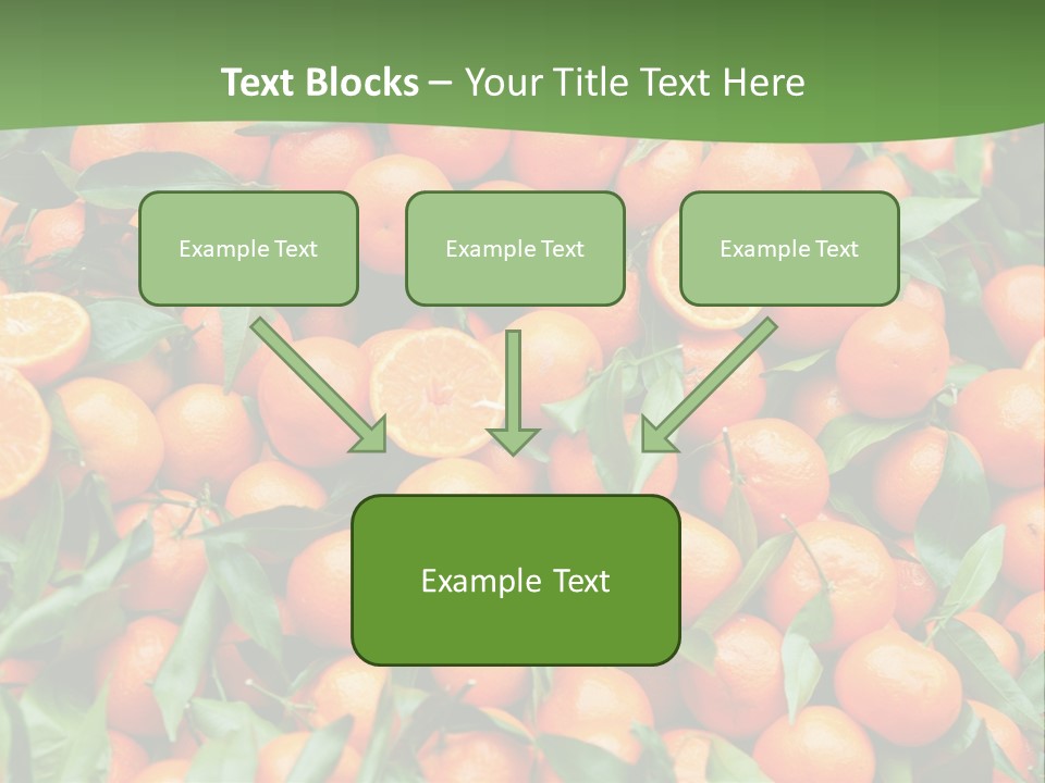 Nature Mandarin Vegetarian PowerPoint Template