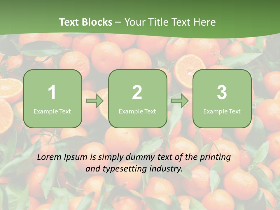 Nature Mandarin Vegetarian PowerPoint Template