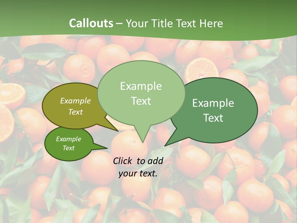 Nature Mandarin Vegetarian PowerPoint Template