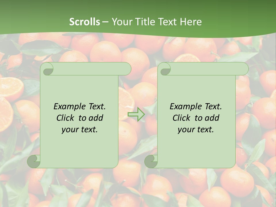 Nature Mandarin Vegetarian PowerPoint Template