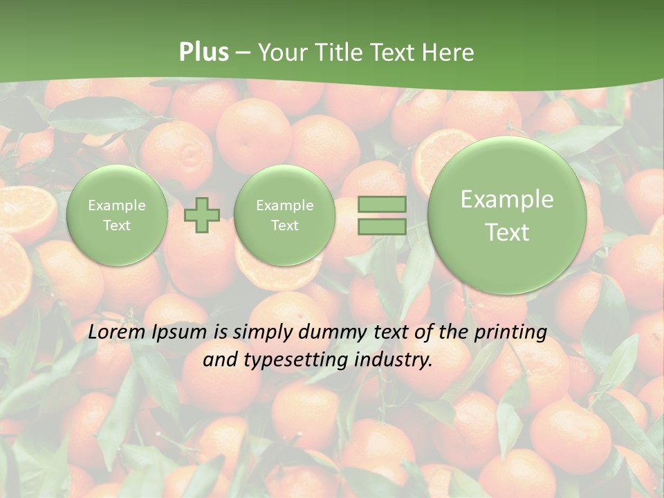 Nature Mandarin Vegetarian PowerPoint Template