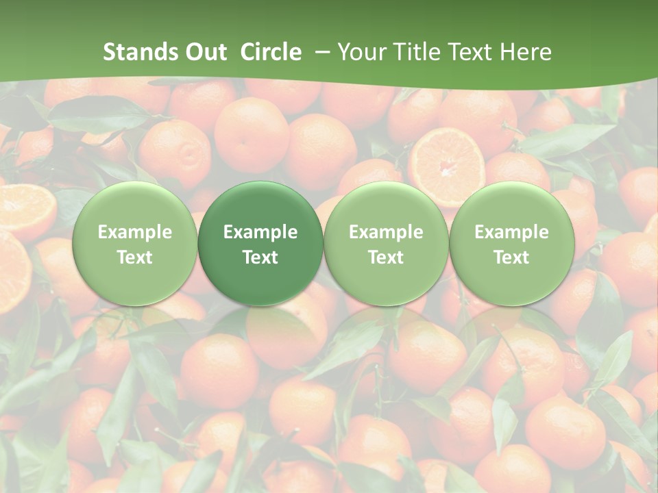 Nature Mandarin Vegetarian PowerPoint Template