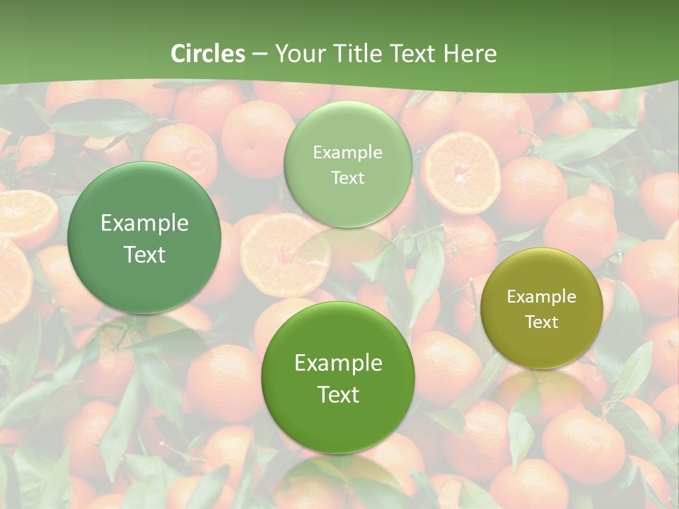 Nature Mandarin Vegetarian PowerPoint Template