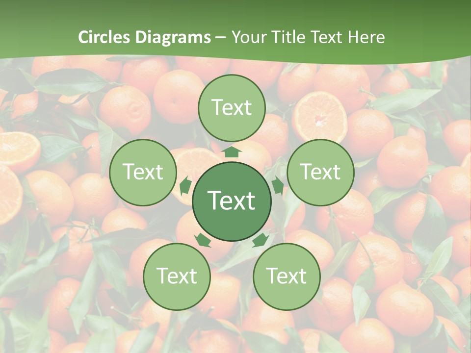 Nature Mandarin Vegetarian PowerPoint Template