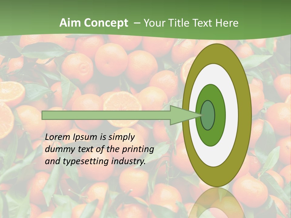 Nature Mandarin Vegetarian PowerPoint Template
