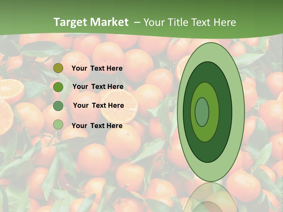 Nature Mandarin Vegetarian PowerPoint Template