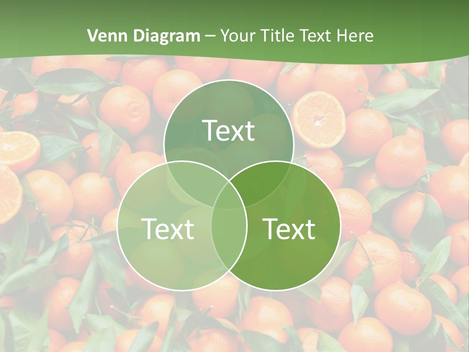 Nature Mandarin Vegetarian PowerPoint Template