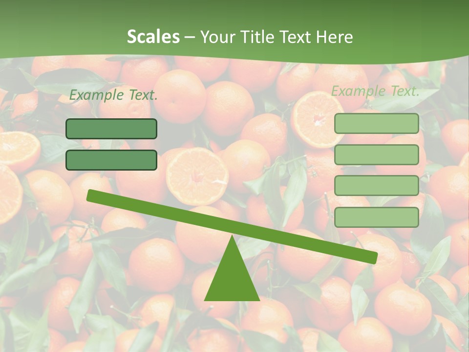 Nature Mandarin Vegetarian PowerPoint Template