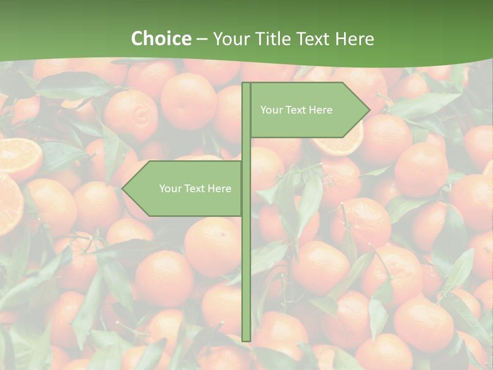 Nature Mandarin Vegetarian PowerPoint Template