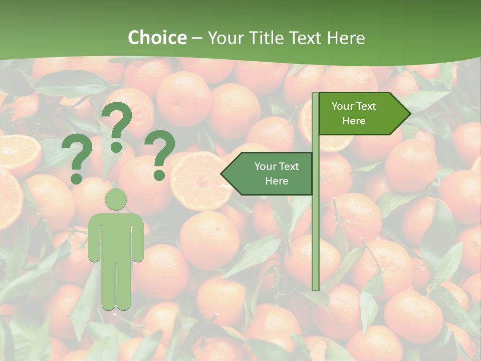Nature Mandarin Vegetarian PowerPoint Template