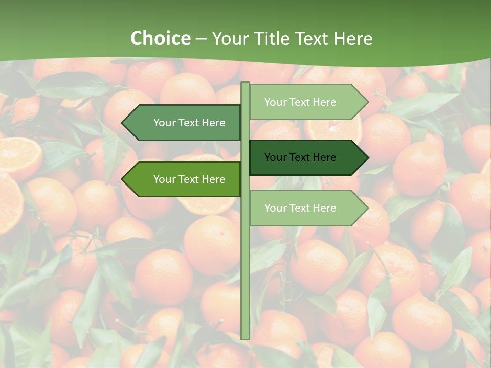 Nature Mandarin Vegetarian PowerPoint Template