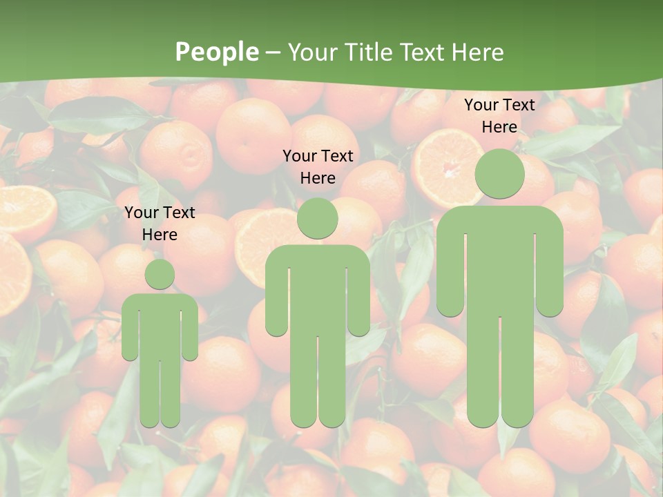 Nature Mandarin Vegetarian PowerPoint Template