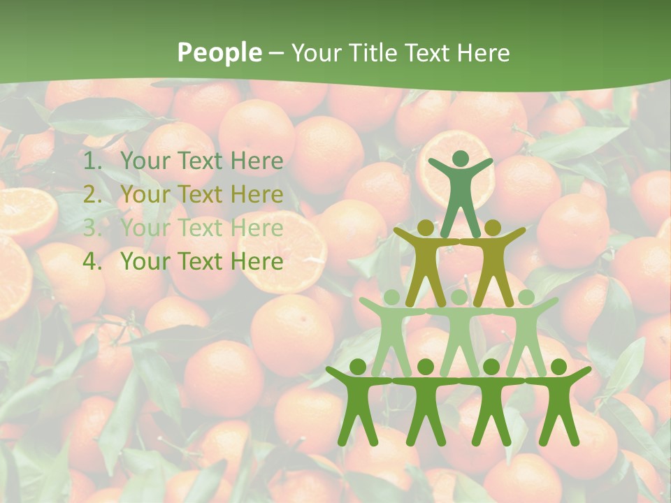 Nature Mandarin Vegetarian PowerPoint Template
