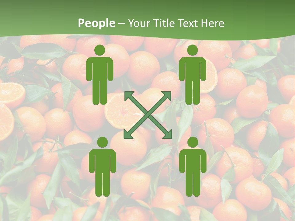 Nature Mandarin Vegetarian PowerPoint Template